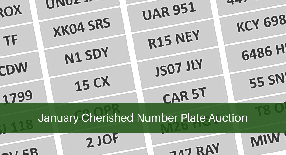 January Cherished Number Plate Auction